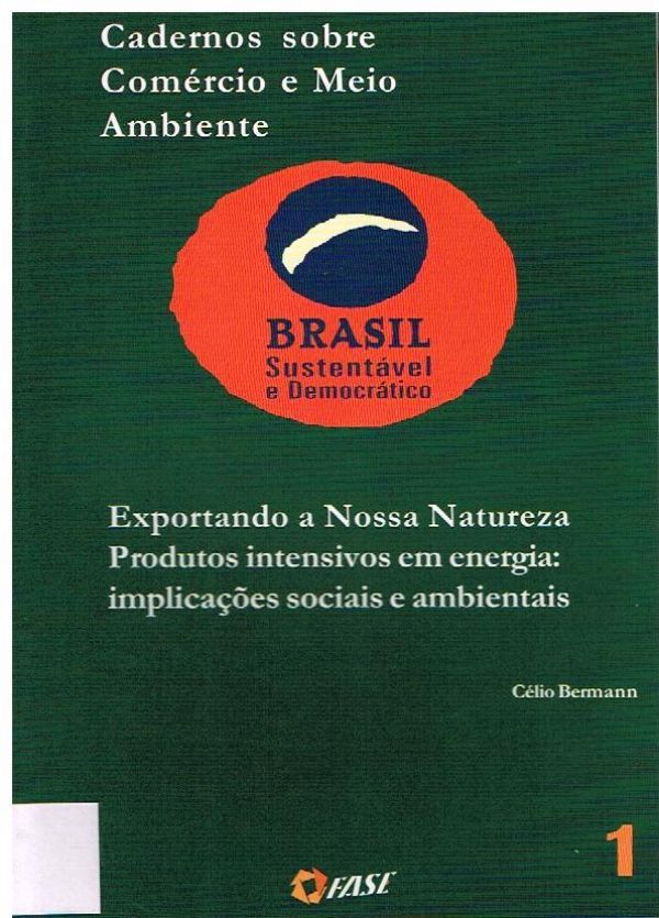Exportando a Nossa Natureza Produtos intensivos em energia: implicações sociais e ambientais